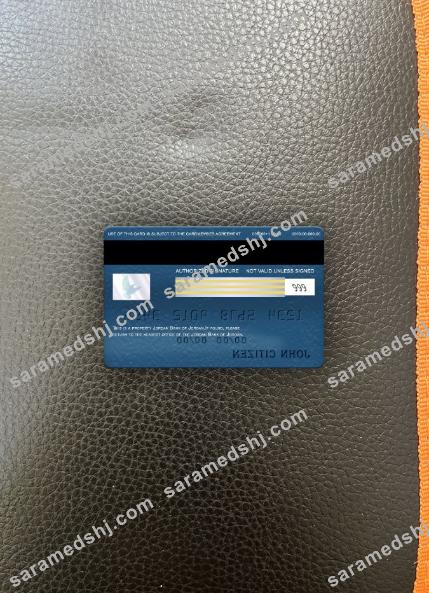 Jordan Bank of Jordan visa signature card 2 photolook back